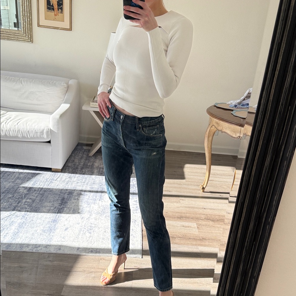 Citizens Of Humanity Dark Blue Straight Leg Jeans